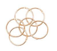 Craftelier - Lot de 6 Anneaux de Reliure en Métal pour Scrapbooking et Crafting | Anneaux pour Albums, Carnets, Planners ou Agendas | Taille Ø 45 mm - Couleur Or Rose
