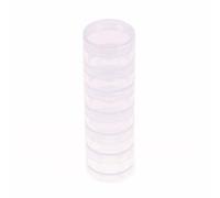 Craftelier - Lot de 6 pots empilables avec fermeture par filetage | Idéal pour ranger une infinité d'ornements et d'accessoires de petite taille | Capacité 35 ml | Diamètre 4 cm - Couleur transparente