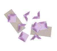 Craftelier - Lot de 8 canonnières en forme de L pour cartonage | Adaptées aux épaisseurs de 1,5 mm, 2 mm et 3 mm | Comprend un sac pour ranger le kit de carton | Couleur Violet