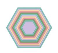 Craftelier - Lot de matrices essentielles pour scrapbooking et autres travaux manuels | Forme hexagonale - Taille approximative des matrices entre 4,45 cm x 3,8 cm et 14,61 cm x 12,7 cm