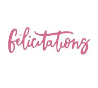 Craftelier - Matrice de découpe avec message « Felicitations » | Mot classique idéal pour les projets de cartes, scrapbooking et autres travaux manuels | Taille environ 7 x 2,21 cm - Couleur turquoise
