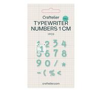 Craftelier Matrices de découpe de chiffres compatibles avec les principales matrices de découpe pour travaux manuels et scrapbooking | Papier, carton ou EVA | 1 cm