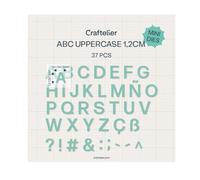 Craftelier Mini Majuscules A-Z Matrices de découpe compatibles avec les principales matrices de découpe pour travaux manuels et scrapbooking Papier, carton ou EVA 1,2 cm