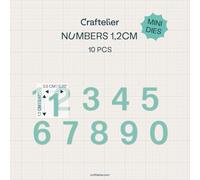Craftelier Mini matrices de découpe pour travaux manuels et scrapbooking, papier cartonné ou mousse EVA 1,2 cm