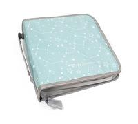 Craftelier - Organisateur pour timbres et matrices | Système de 2 anneaux D-Ring pour pochettes de 6" x 8" | Dimensions 25,5 x 25,5 x 7 cm (10" x 10" x 2,75") - Couleur turquoise avec impression de