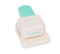 Craftelier - Perforatrice à levier 3 en 1 pour faire des étiquettes à large trou en 3 tailles | Spécial pour le scrapbooking et les travaux manuels | Tailles : 3,8 cm, 5,1 cm et 6,3 cm