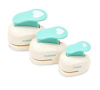 Craftelier - Perforatrices Coeur Lot de 3, Diamètres 3/8”, 5/8”, 1” | 3 pièces perforeuses à lavier, pour papier et carton, perforateur, pour scrapbooking et loisirs créatifs