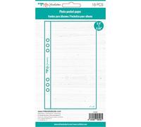 Craftelier - Pochette transparente en plastique avec 1 poche pour albums photo personnalisés | Comprend 10 pochettes de 4" x 8" (10,16 x 20,32 cm) | Compatible avec les albums à 6 anneaux