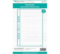 Craftelier - Pochette transparente en plastique avec 1 poche pour albums photo personnalisés | Comprend 10 pochettes de 5" x 8" (12,7 x 20,32 cm) | Compatible avec les albums à 6 anneaux