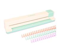 Craftelier - Relieuse manuelle à 30 trous - Perforatrice avec 6 anneaux tons pastel - Perfore jusqu'à 5 feuilles - Compatible avec les formats A4, A5, A6, A7 - Pour cahiers et scrapbooking