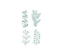 Craftelier - Set de 4 Dies Enchanted Garden pour Scrapbooking, artisanat et fabrication de cartes | Floral Elements Designs - Taille approximative entre 3,16 x 5,46 cm et 3,49 x 6 cm