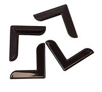 Craftelier - Set de 4 Grands Coins en métal pour Scrapbooking et Autres projets d'artisanat | Taille 22,5 x 5,5 x 5,5 x 3,3 mm - Couleur Noir