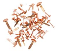 Craftelier - Set de 50 Brads ou relieurs de trois tailles différentes | Idéal pour embeller des étiquettes ou décorer des projets de cartes, scrapbooking et autres travaux manuels | Couleur or rose