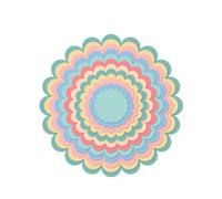 Craftelier - Set de matrices essentielles pour création de scrapbooking et travaux manuels | Forme de cercles festonnés - Taille approximative de diamètre entre 3,5 cm et 14,5 cm