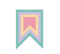 Craftelier - Set de mini matrices essentielles pour scrapbooking et travaux manuels | Forme de fanions - Dimensions approximatives : 2,9 x 2,7 cm à 5,39 x 7,9 cm