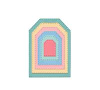 Craftelier - Set de mini matrices essentielles pour scrapbooking et travaux manuels | Forme d'étiquettes - Dimensions approximatives : 2,70 x 2,00 cm à 9,50 x 6,70 cm