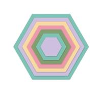 Craftelier - Set de mini matrices essentielles pour scrapbooking et travaux manuels | Forme hexagonale - Dimensions approximatives : 1,6 x 1,9 cm à 6,77 x 5,86 cm