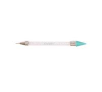 Craftelier - Stylo à bille en cire pour les projets de scrapbooking avec paillettes et paillettes | Cire et pointe métallique en acier inoxydable | Transparent et couleur turquoise