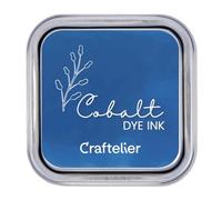 Craftelier - Tampon d'encre à base d'eau | Boîte métallique à fermeture forte | Tampons acryliques ou caoutchouc et surfaces poreuses | Taille du tampon : 4 x 4 cm - Taille de la boîte : 6,3 x 6,3 cm