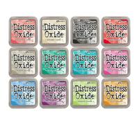 Craftelier Tim Holtz Distress Oxide Inks Kit #2 - Lot de 12 encres pigmentées - Flacon - Marron, rouille
