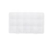 Craftelier - Washi Tapes Organiser Box | Transparent avec compartiments ajustables | Taille de la boîte : 28 x 17 x 5,6 cm - Taille minimale des compartiments : 5,5 x 5,5 cm