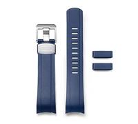 CRAFTER BLUE CB10/CB10-F Bracelet de montre en caoutchouc souple avec extrémité incurvée pour Seiko Skx/SRPDxx/5 Sports/5 GMT Series, 120mm + 80mm, Caoutchouc, Pas de gemme