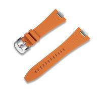 Crafter Blue TS01 Bracelet de montre à extrémité droite FKM en caoutchouc pour Tissot PRX 40 mm 410/407 quartz/versions automatiques, orange
