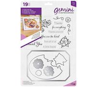 Crafter's Companion Gemini-Stamp & Die Set pour création de cartes et scrapbooking Motif Primevère Multicolore 17,8 x 12,7 cm