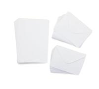 Crafter's Companion Lot de 100 cartes blanches et enveloppes A6 - Comprend 50 cartes vierges blanches et 50 enveloppes assorties - Idéal pour une variété d'occasions