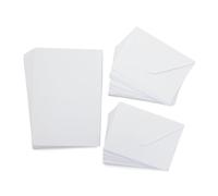 Crafter's Companion Lot de 100 cartes blanches et enveloppes de 12,7 x 17,8 cm - Comprend 50 cartes vierges blanches et 50 enveloppes assorties - Idéal pour une variété d'occasions