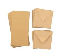 Crafter's Companion - Lot de 100 cartes et enveloppes kraft de 15,2 x 15,2 cm - Comprend 50 cartes vierges et 50 enveloppes assorties - Idéal pour une variété d'occasions