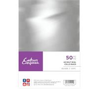 Crafter's Companion Lot de 50 sachets en cellophane Auto-adhésifs-Format A5, Claire