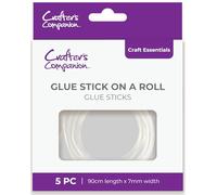 Crafter's Companion Rouleau de colle de 7 mm - Lot de 5 à 90 cm de long chacun