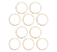 CRAFTHROU 10 Pièces Cadres de Couronnes en Bois Cercle Beige pour Décoration Mariage et Fêtes, Base Polyvalente en Bois avec Structure Stable pour Créations Rustiques et Minimalistes