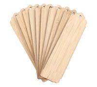 CRAFTHROU 10 Pièces Marque-pages Artisanaux en Bois Brut pour Diy, Matériau Bois Naturel, Format Vierge pour Étude et Loisirs Créatifs