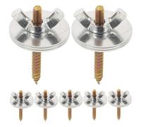 CRAFTHROU 10 Sets Vis de Perchoir pour Cage à Oiseaux en Fer Argenté, Résistantes la Rupture et Légères Écrous et Joints, Accessoires pour Réparation de Perchoirs