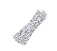 CRAFTHROU 1000 Pièces Kit D'attache de Cordon Blanc en Fil D'acier Plastifié 0,45mm, Clips Câbles Réutilisables pour Gestion des Câbles au Bureau Domicile
