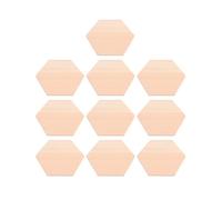 CRAFTHROU 10pcs Blocs de Bois Polygonaux Hexagonaux en Bois Beige pour Artisanat, Faciles à Peindre et Dessiner, pour Projets Créatifs et Travaux Manuels