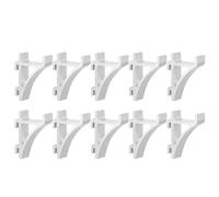 CRAFTHROU 10pcs Clips pour Clayette Frigo en Aluminium Design Pratique à Queue d'aronde Courbée, Support Robuste pour Étagères de Réfrigérateur et Congélateur