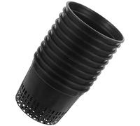CRAFTHROU 10pcs Pots Panier Hydroponique en Plastique Noir pour Culture sans Sol, Drainage Uniforme, pour Plantes en Magasin la Maison Réutilisable