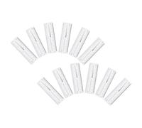 CRAFTHROU 12 Pièces Règle à Ongles Transparente Réutilisable en | Guide Souple et Léger, Marquages Clairs pour Faux Ongles et Formes, Usage Salon ou Pratique