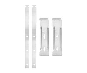 CRAFTHROU 2 Pièces Crochet de Gouttière de Toit pour Réparations, Support de Gouttière en Aluminium Argenté avec Sangle, Fixation Extérieure, Bricolage, Propriétaires et Entrepreneurs