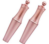 CRAFTHROU 2 Pièces Eyeliner Pinceau Biseauté Effet Maquillage Liquide 4ml Magnétique Rose Waterproof Facile à Transporter pour Femmes et Adolescentes