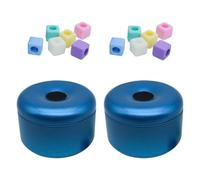 CRAFTHROU 2 Pièces Perroquet en Métal pour Petits Oiseaux, Stimulation des Compétences Motrices et Divertissement, Design Créatif et Couleurs Lumineuses, pour Entraînement Interactif