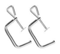 CRAFTHROU 2 Pièces Poignée de Rechange Argentée en Alliage de Fer Pince de Fixation Stable pour Machine à Pâtes Manuelle, pour Cuisines Domestiques et Petites Entreprises