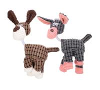 CRAFTHROU 2 Pièces Sonore pour Chien en Peluche Marron D'âne, Réduit la Solitude de L'animal et Attire Son Attention, pour Jouer la Maison