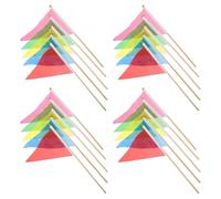 CRAFTHROU 20 Drapeaux Triangulaires pour Jardin en Couleurs Variées, Réutilisables, pour Marquage et Décoration Extérieure de Pelouse et Espaces Verts Plusieurs styles