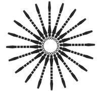 CRAFTHROU 20pièces Tiges de Fléchettes Alliage Aluminium avec Filetage Standard Accessoires Métalliques pour Fléchettes à Pointe Acier Équilibre Front-chargé Lot avec Anneaux O Noir