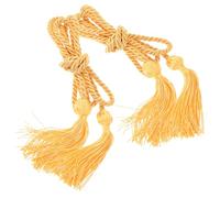 CRAFTHROU 2pièces Cordons Décoratifs Tressés Dorés pour Décoration de Drapeaux et Cordons de Cérémonie Multi-usages pour Mariage et Remise de Diplômes