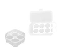 CRAFTHROU 2pièces Rangement Éponges Maquillage Plastique avec Couvercle Compartiments Grand Volume Conception Hygiénique et Pratique pour Bureau et Salle de Bains